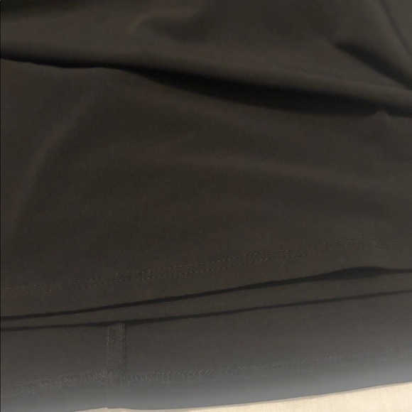 Ralph Lauren Black Ruched Cap Sleeve Asymmetrical Dress SZ 12 LBD Midi bodycon - Picture 8 of 10